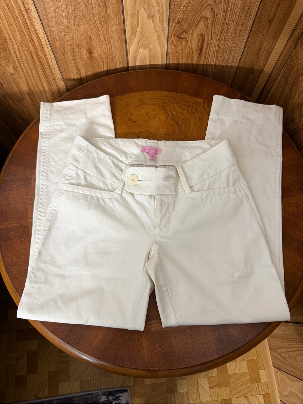 Lilly Pulitzer Resort White Comfort Stretch Slim Trousers / Capris Size - 2